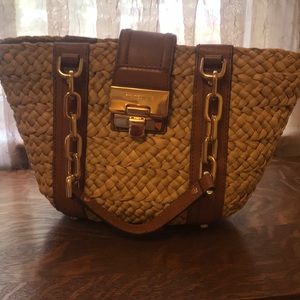 MICHAEL KORS Straw Tote Handbag